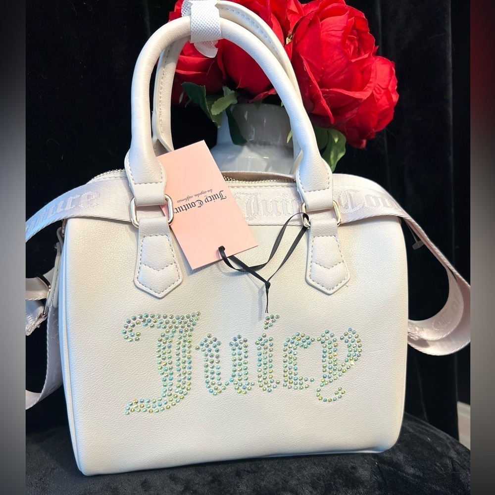 💎💎NWT-Juicy Couture Gorgeous OBSESSION SATCHEL in ANGEL COLOR WITH RHINESTONES 💎